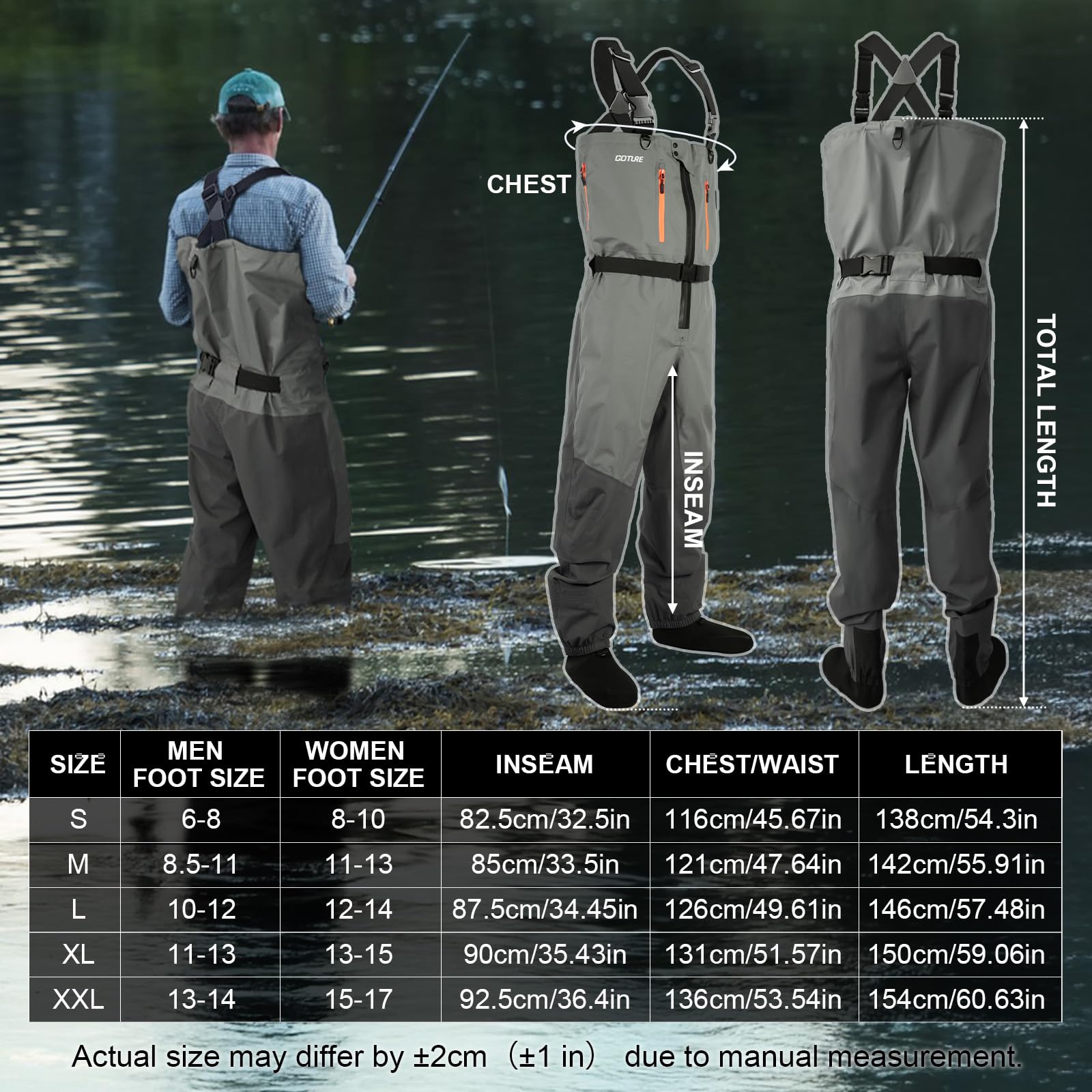 Fishing Waders - Goture-gabardinas de pesca con mosca para