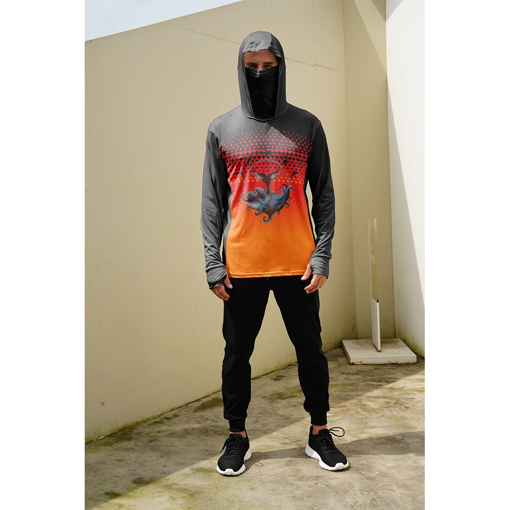 Fishing Mask Sun Protection - Camisetas de Pesca para Hombre, Sudadera