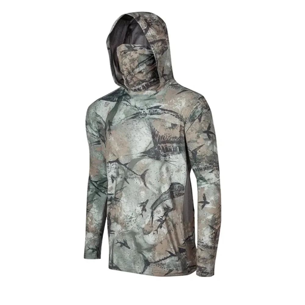 Fishing Mask Sun Protection - Camisa de Pesca con Capucha y