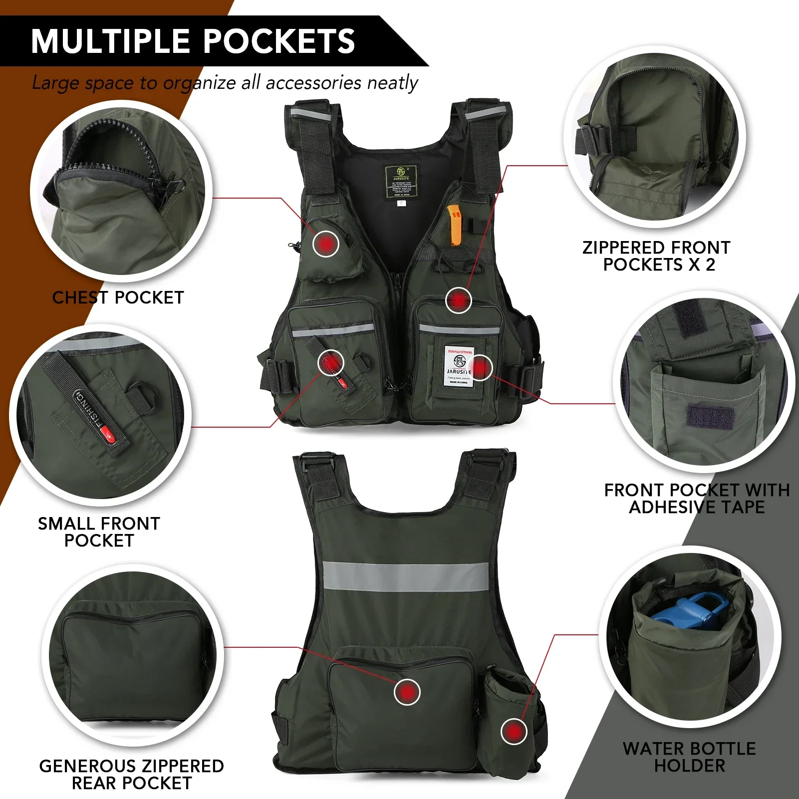 Fishing Jacket Waterproof - Chaleco Salvavidas para Adultos 2026, Chaleco