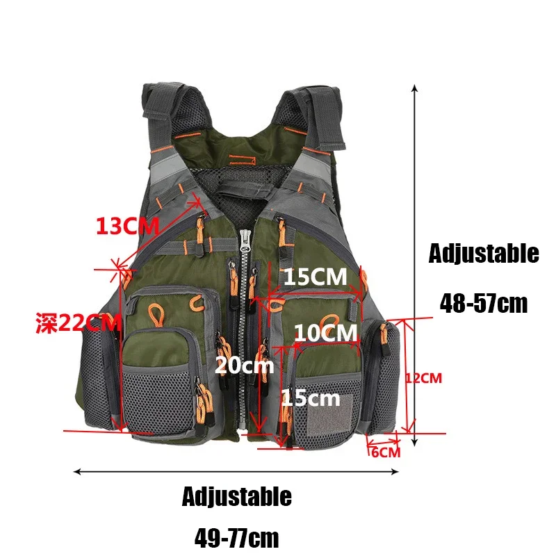 Chaleco de pesca ajustable, ch - Fishing Jacket Waterproof reseña y precio
