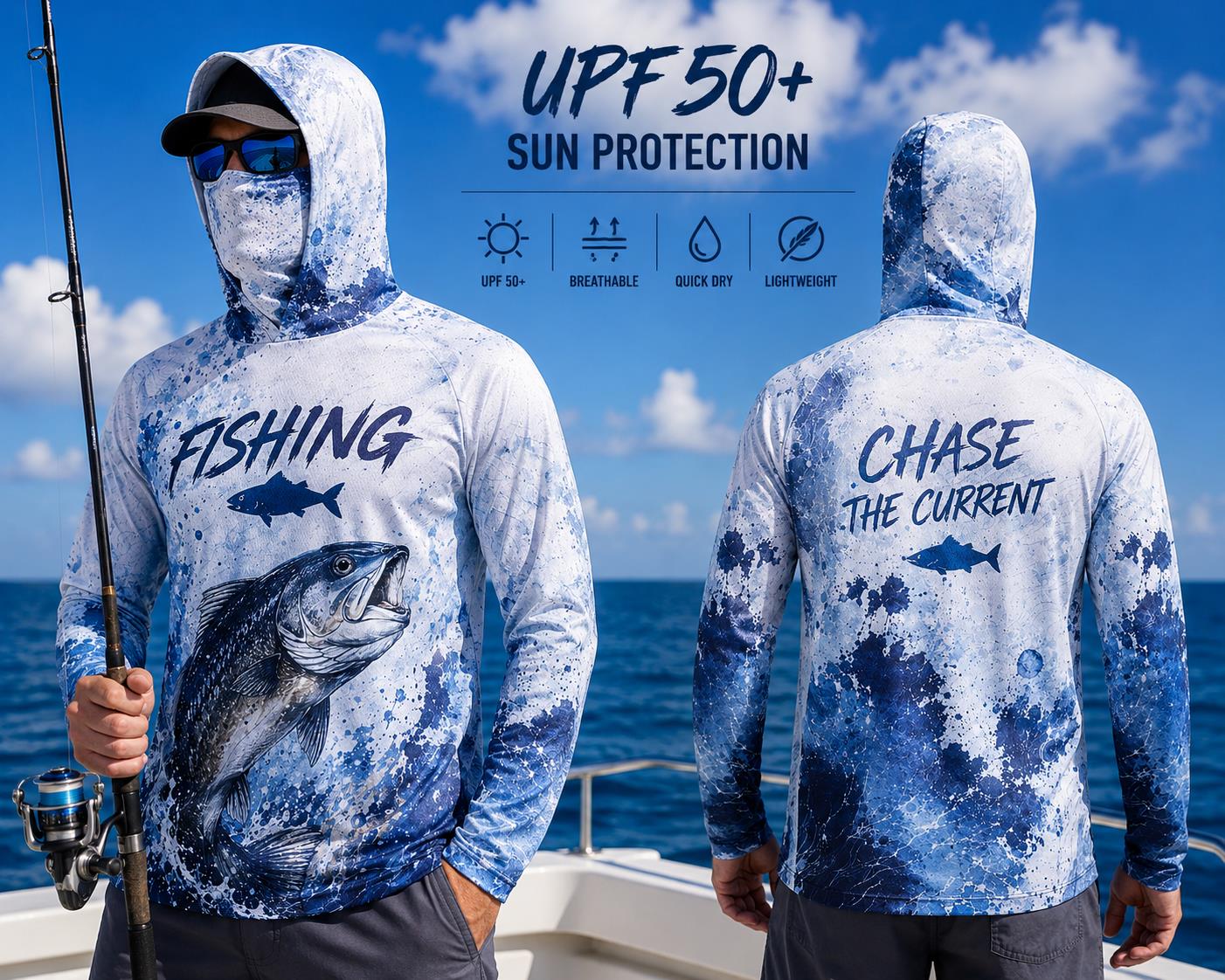Camiseta de Pesca con Capucha  - Fishing Mask Sun Protection reseña y precio
