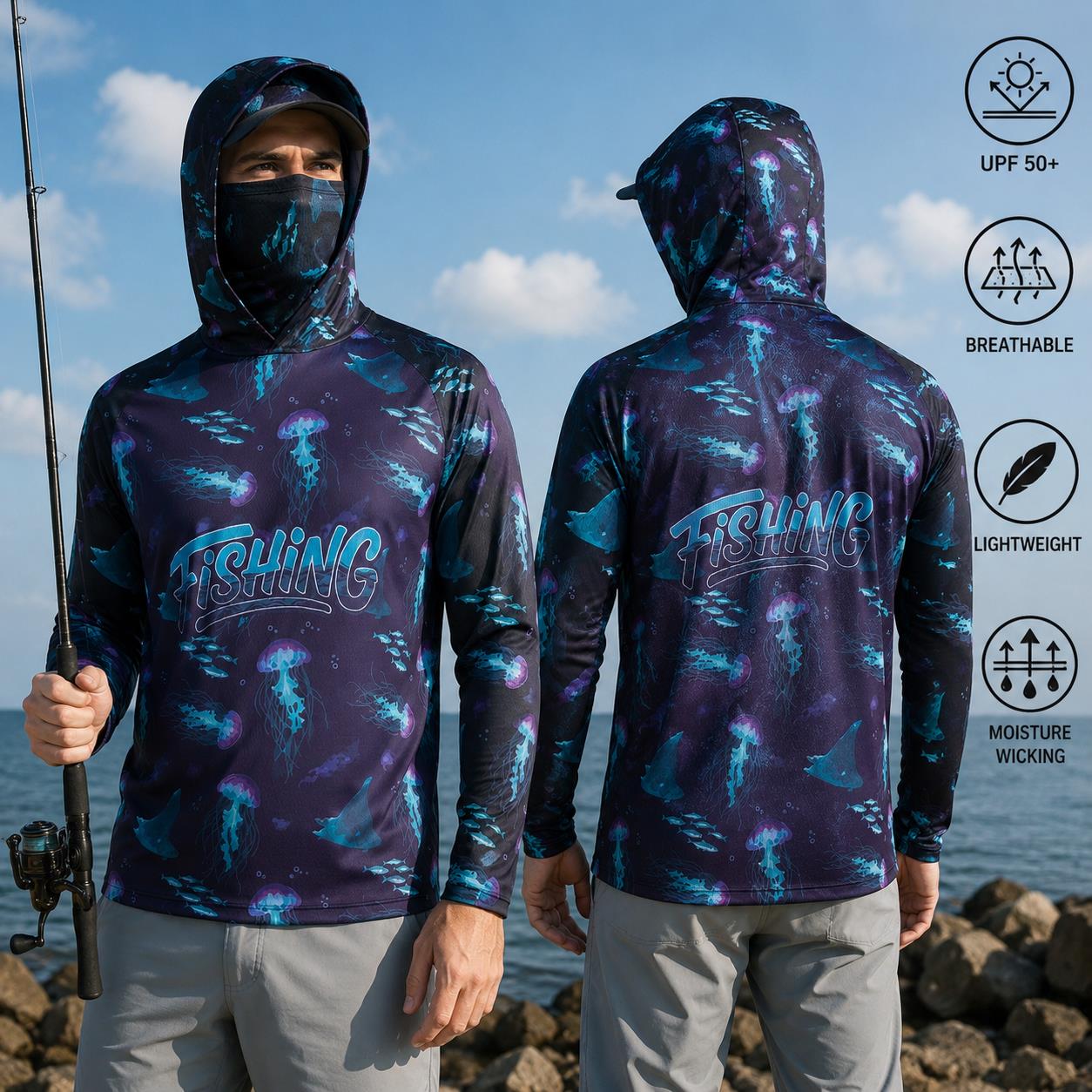 Camiseta de Pesca con Capucha  - Fishing Mask Sun Protection reseña y precio